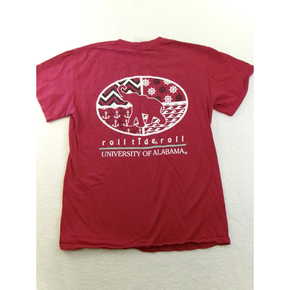Gildan University of Alabama Roll Tide Roll Elephant T-Shirt Crimson Red Medium - Picture 5 of 6